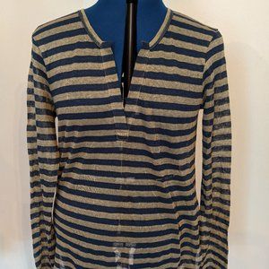 NWT Barneys New York 100% linen long-sleeved top